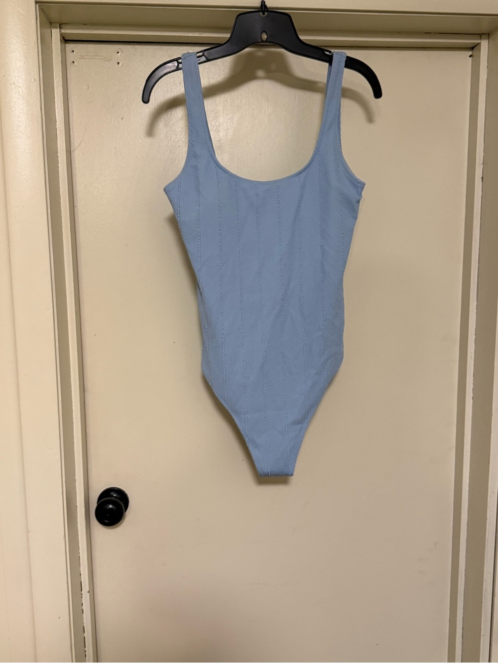 American Eagle Outfitters Light Blue Ribbed Bodysuit